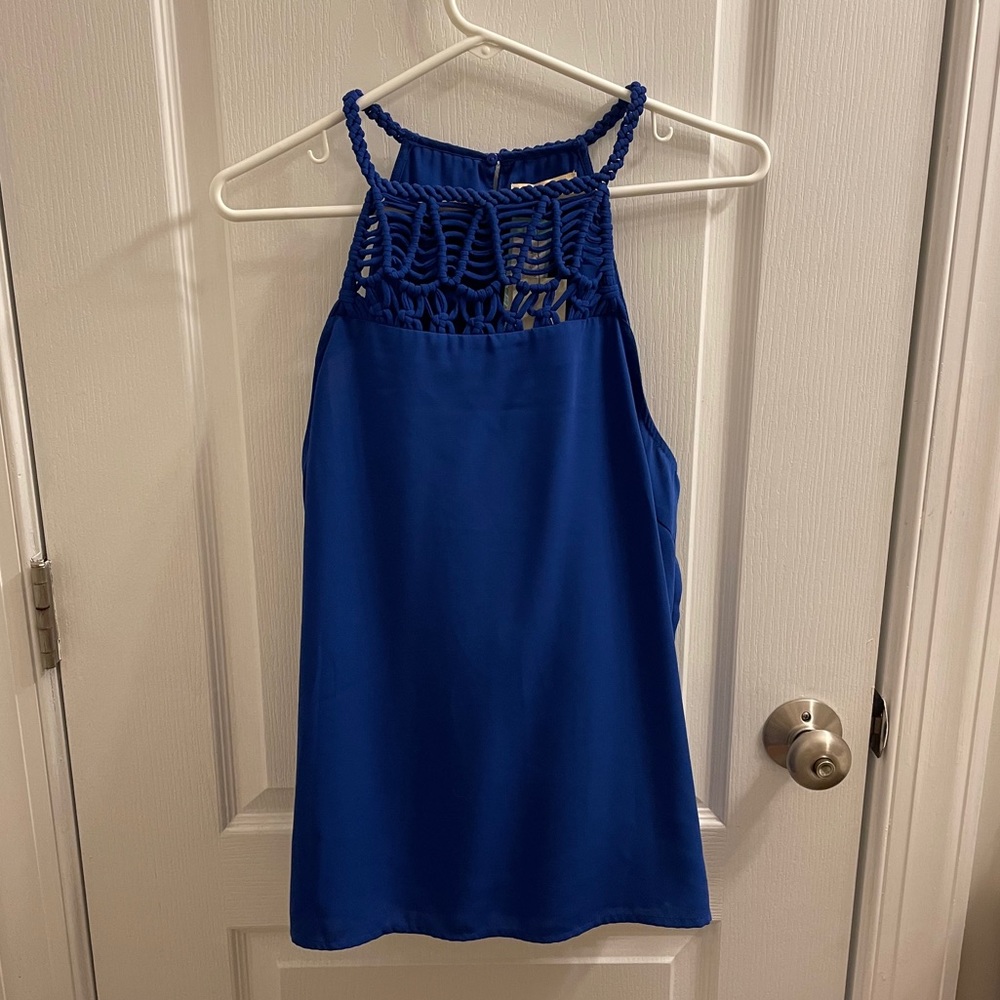 Skies Are Blue Macrame Top